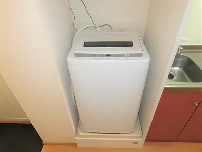 洗濯機も付いています