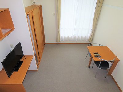ベッド上からのアングルです