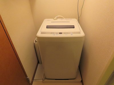 洗濯機も付いています