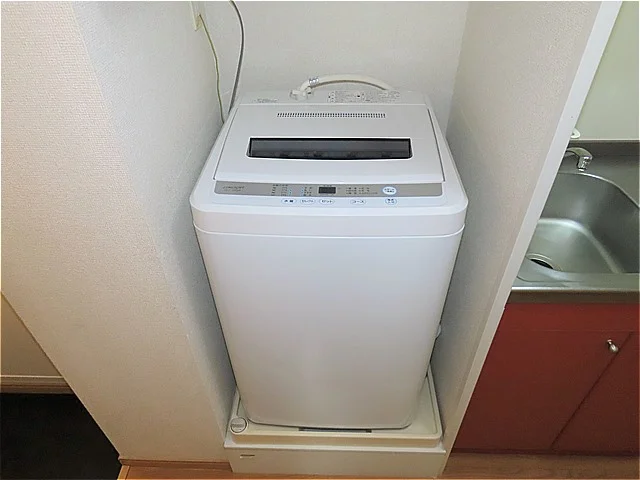洗濯機も付いています