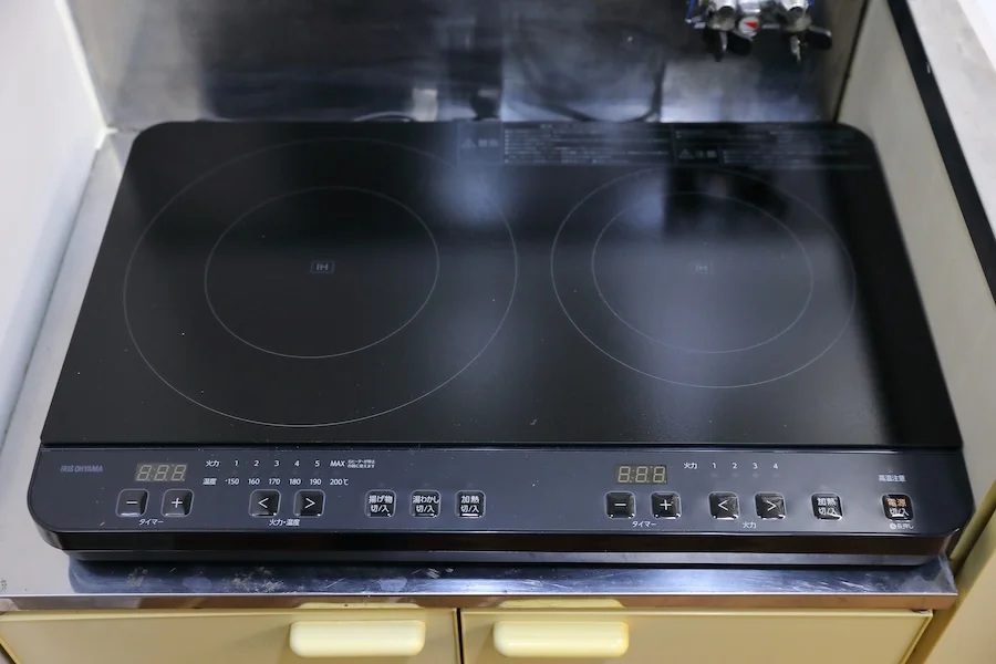 2⼝IHクッキングヒーター