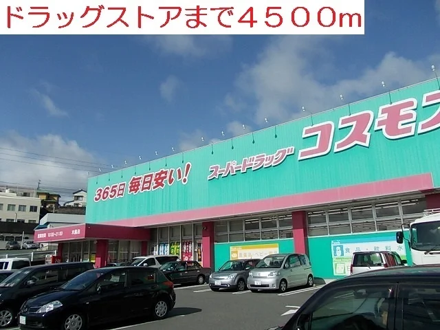 ドラッグストアまで4500m