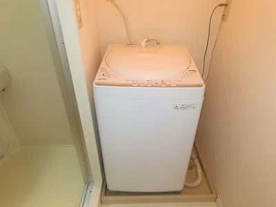 洗濯機も付いています