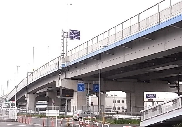 牛田インターチェンジまで1200m