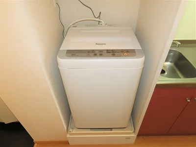 洗濯機も付いています