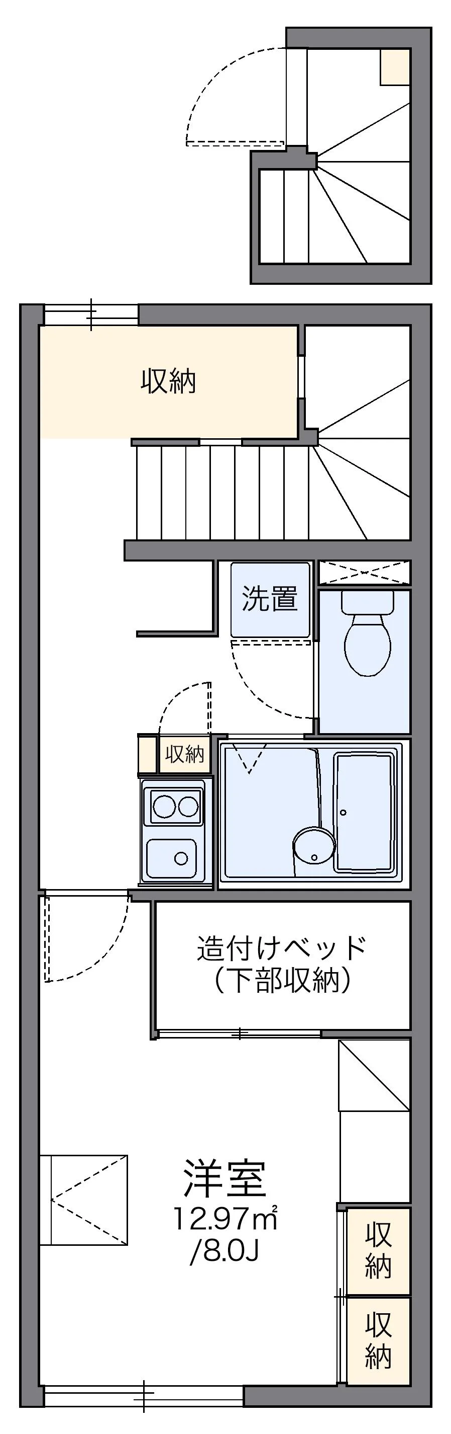代表的な間取のため実際の間取とは異なる場合があります