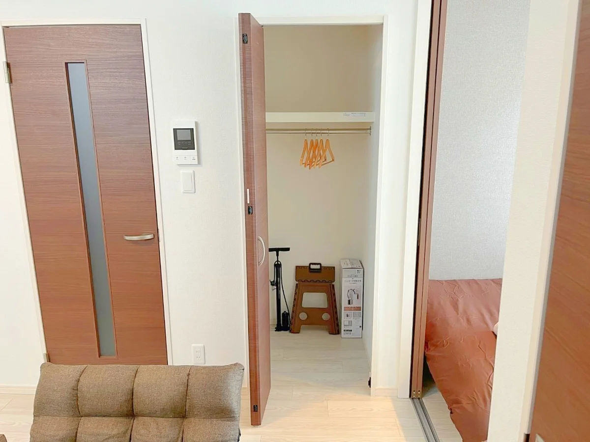 収納スペースがあります♪たくさん荷物があってもスッキリです！