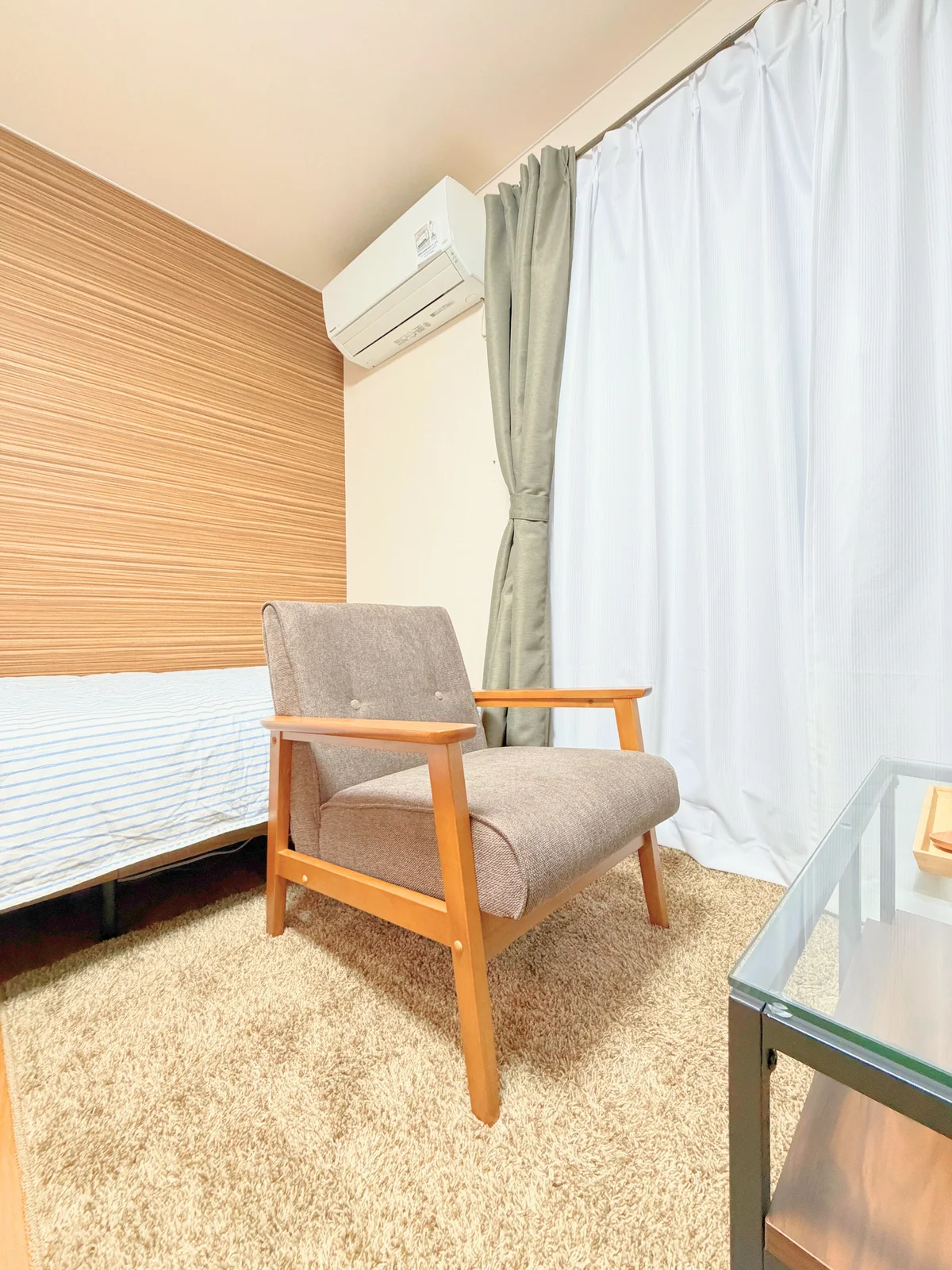 ソファー付きで快適