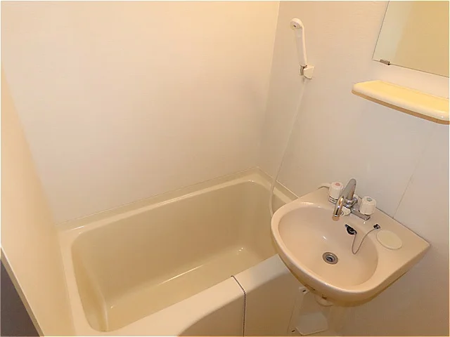 洗面台とユニット式のお風呂です