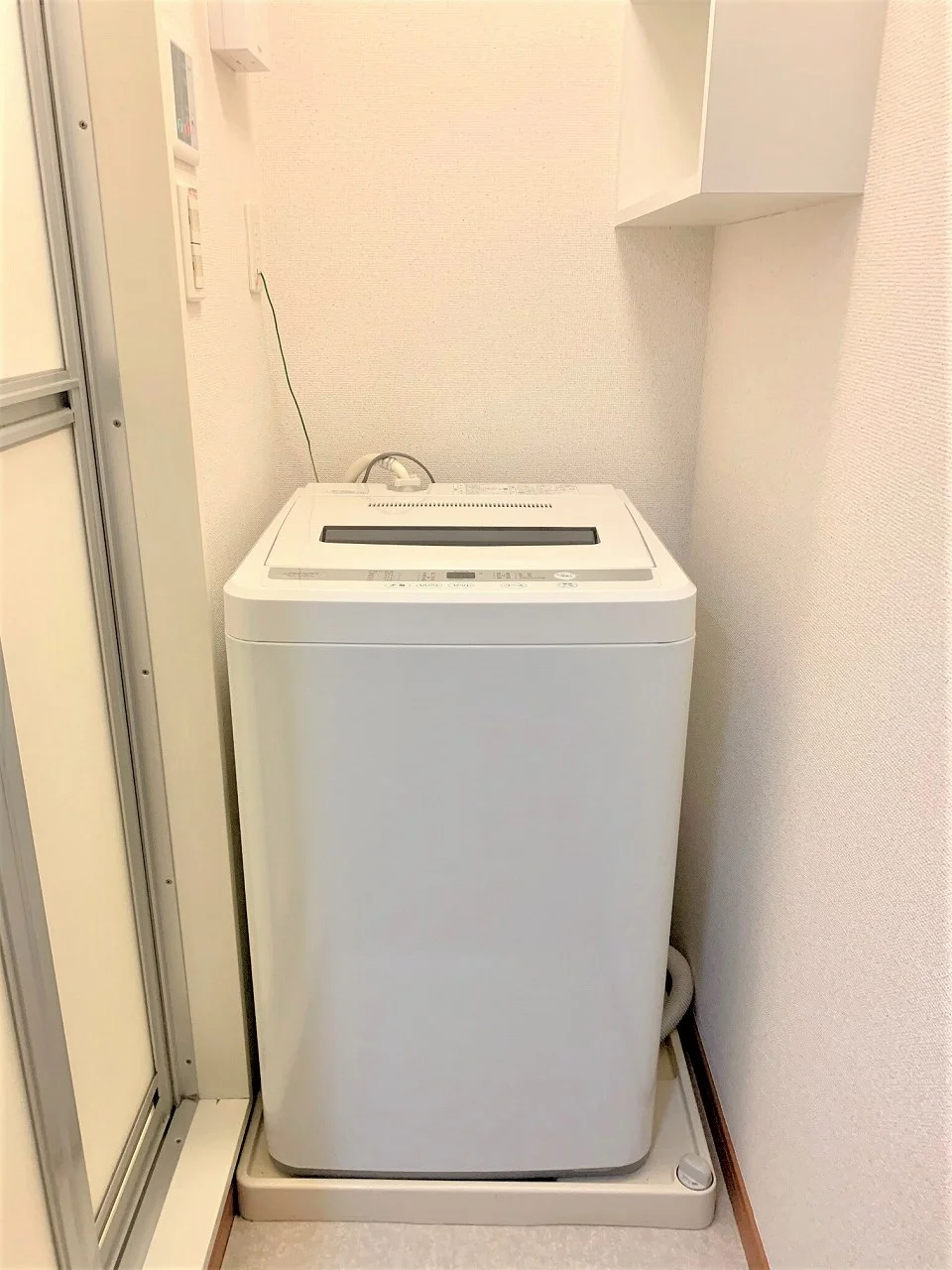 洗濯機も付いています