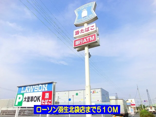 ローソン羽生北袋店まで510m