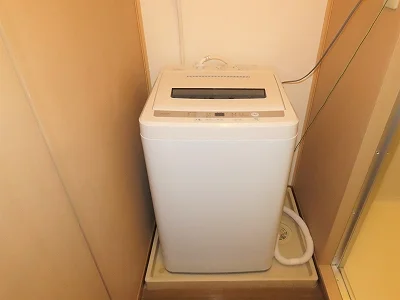 洗濯機も付いています