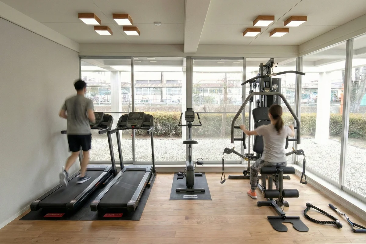 運動不足もここで解消！マシンを備えたフィットネスエリアも完備。（※写真はイメージです）