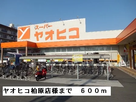 ヤオヒコ柏原店様まで600m