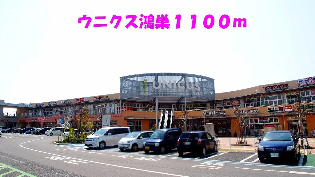 ウニクス鴻巣まで1100m