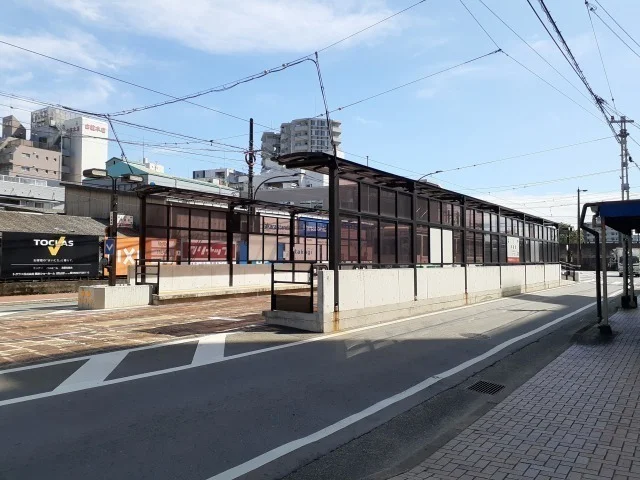 熊本市電　河原町電停まで15m