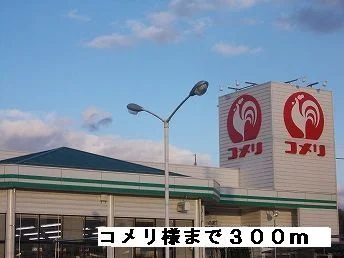 コメリ様まで300m