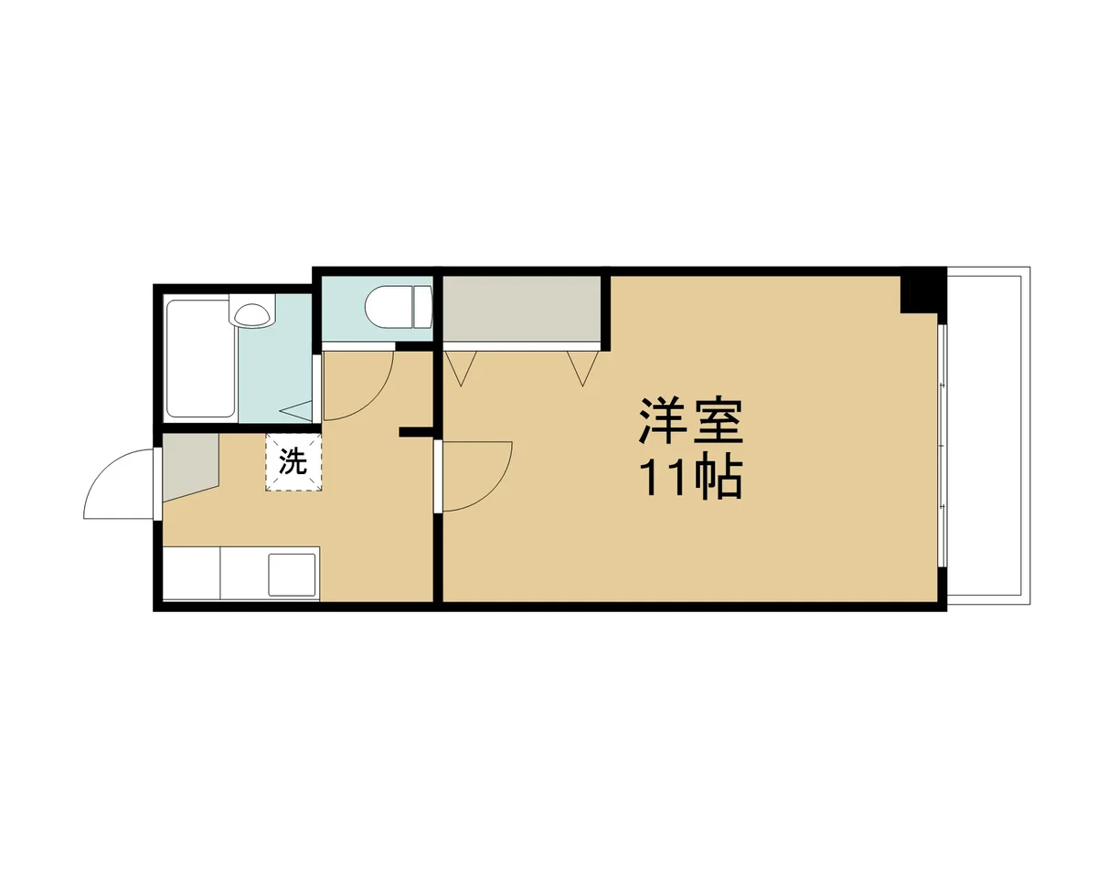 バストイレセパレート、洋室11帖の広いお部屋です☺ゆったりとした空間でお過ごしいただけます♪