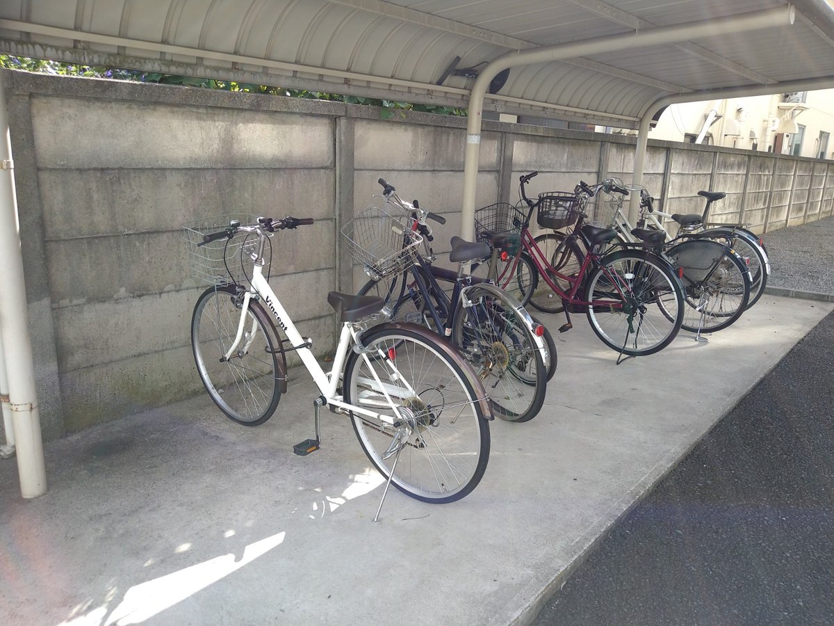 駐輪場　原付＆自転車のみ駐輪可能