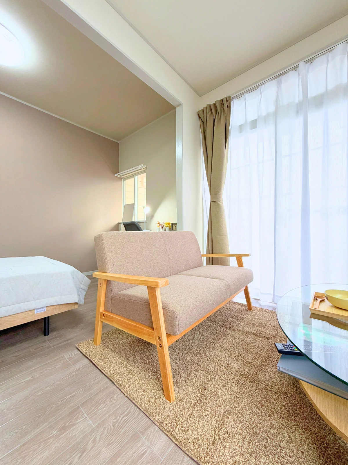 ソファー付きで快適