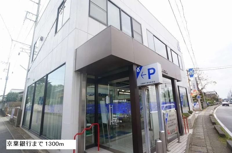 京葉銀行まで1300m