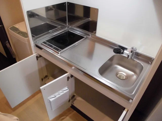 ＩＨとラジエントヒータの２口コンロ