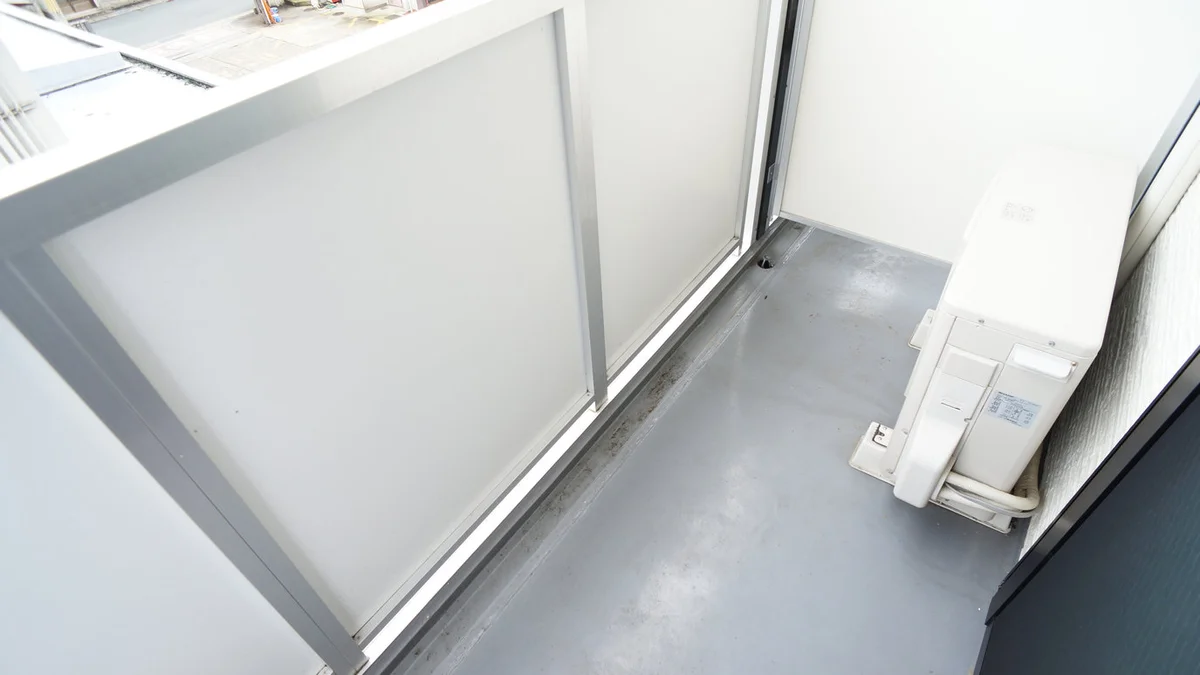 開放感のあるバルコニー。