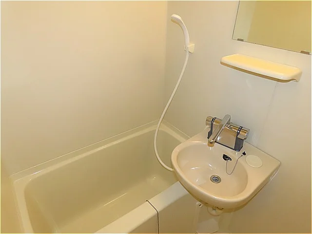 洗面台とユニット式のお風呂です