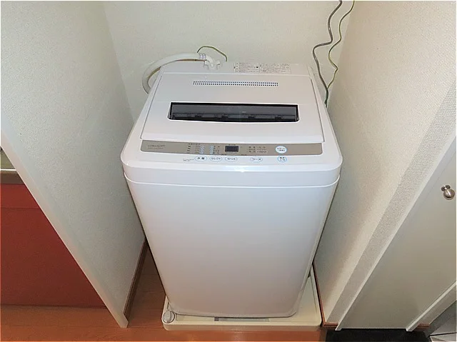 洗濯機も付いています