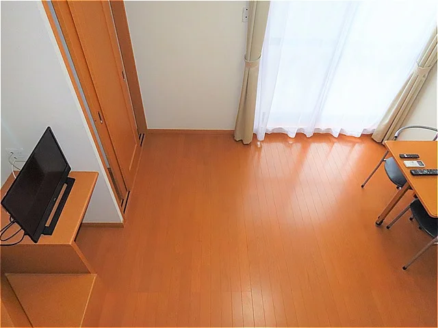 ベッド上からのアングルです