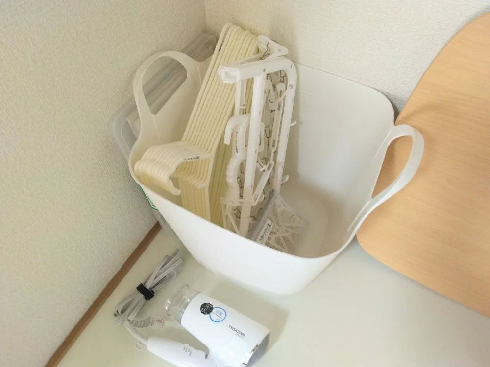 洗濯を干す為の備品も完備