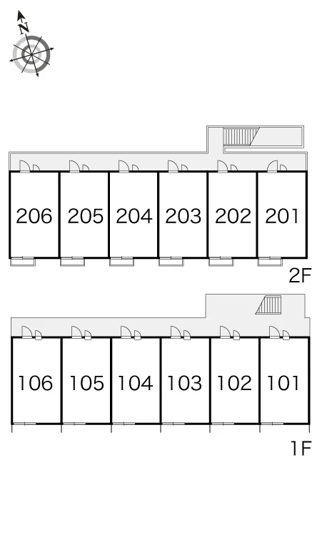 部屋の間取り配置図です。