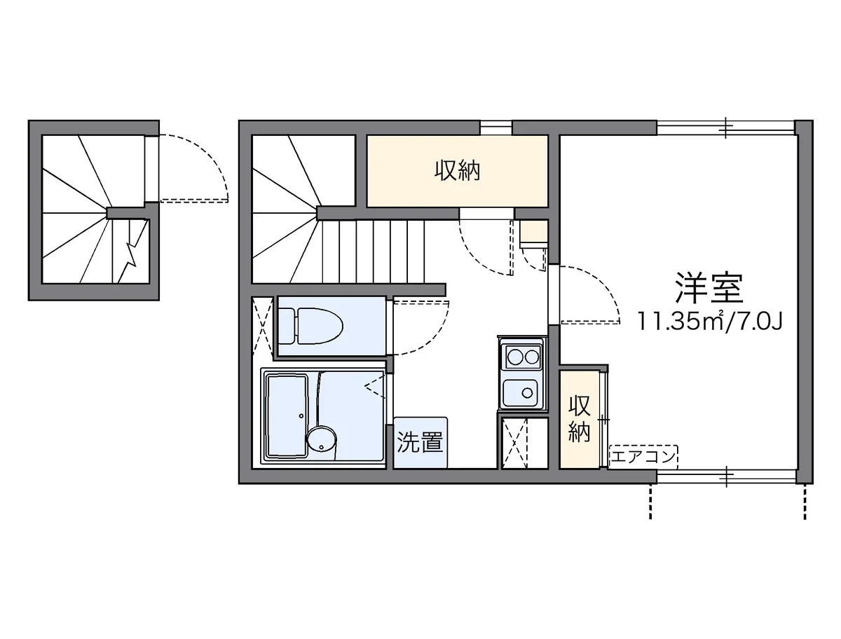 代表的な間取のため実際の間取とは異なる場合があります