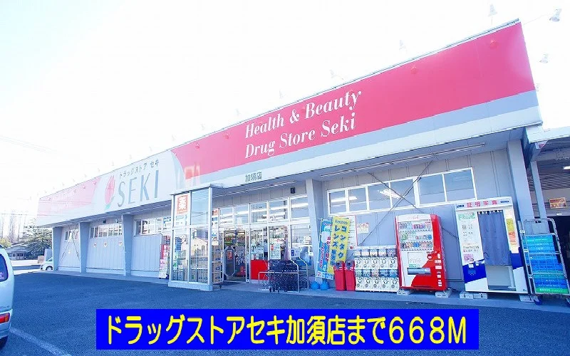 ドラッグストアセキ加須店まで668m