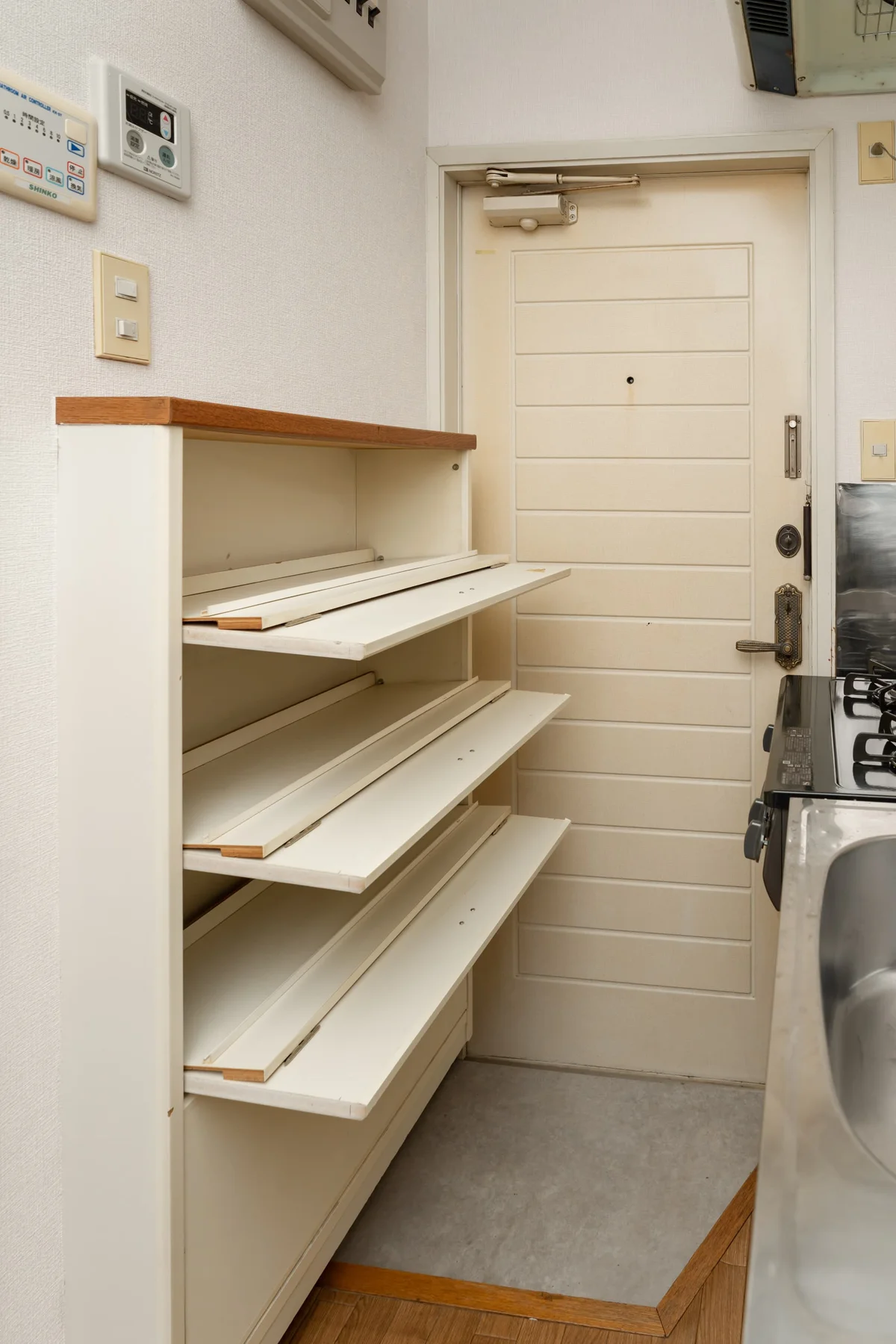 下足箱あります。