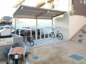 駐輪場まで0m