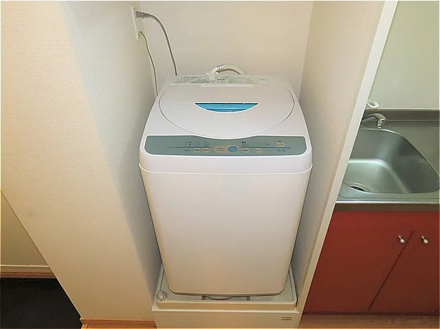 洗濯機も付いています