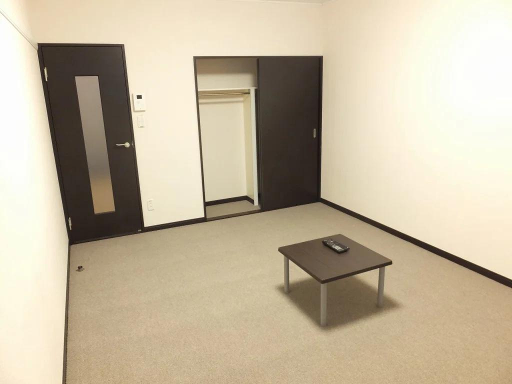 建具に黒を使いオシャレなお部屋です。