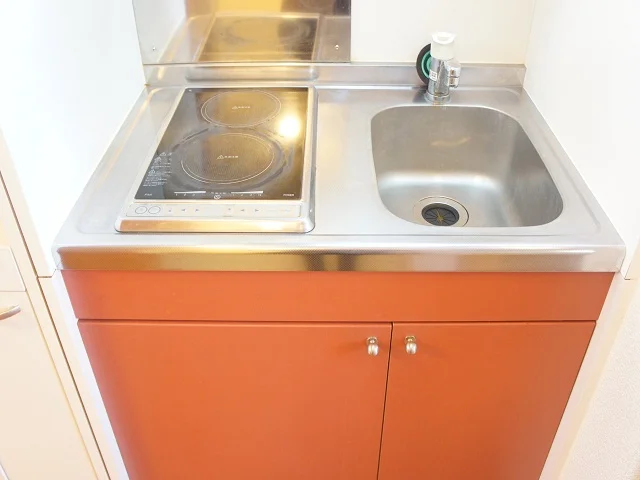 電気コンロ2口でお料理もしっかりできます☆