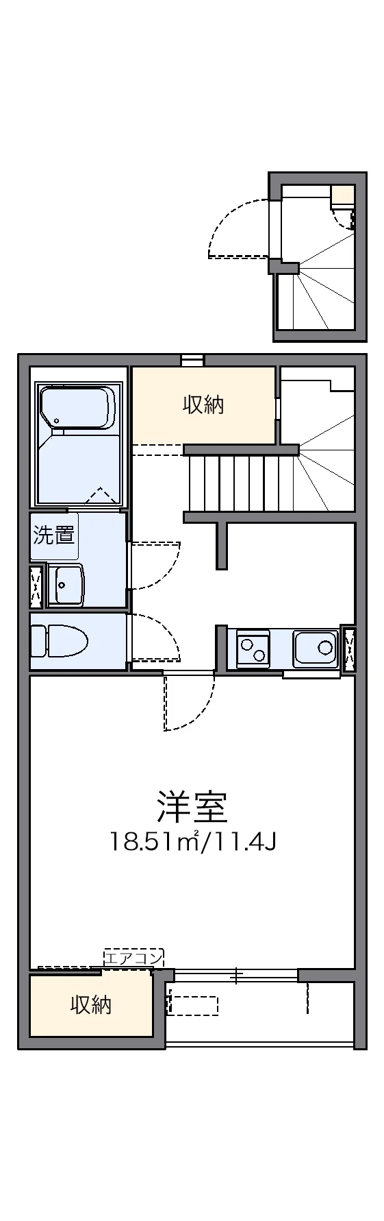 代表的な間取のため実際の間取とは異なる場合があります