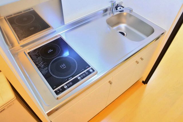 IH、ラジエントヒーターコンロ付。お料理が捗ります。