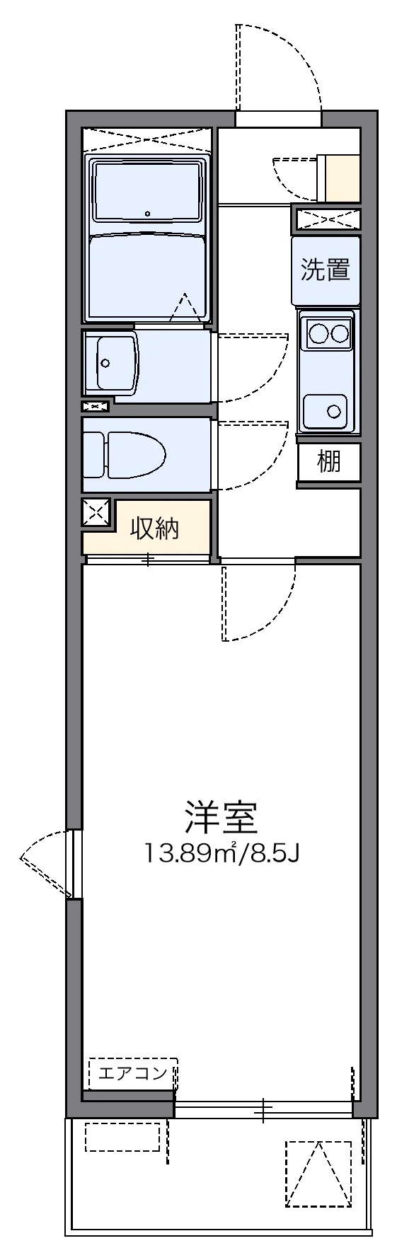 代表的な間取のため実際の間取とは異なる場合があります