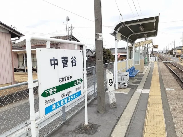 中菅谷駅まで1900m