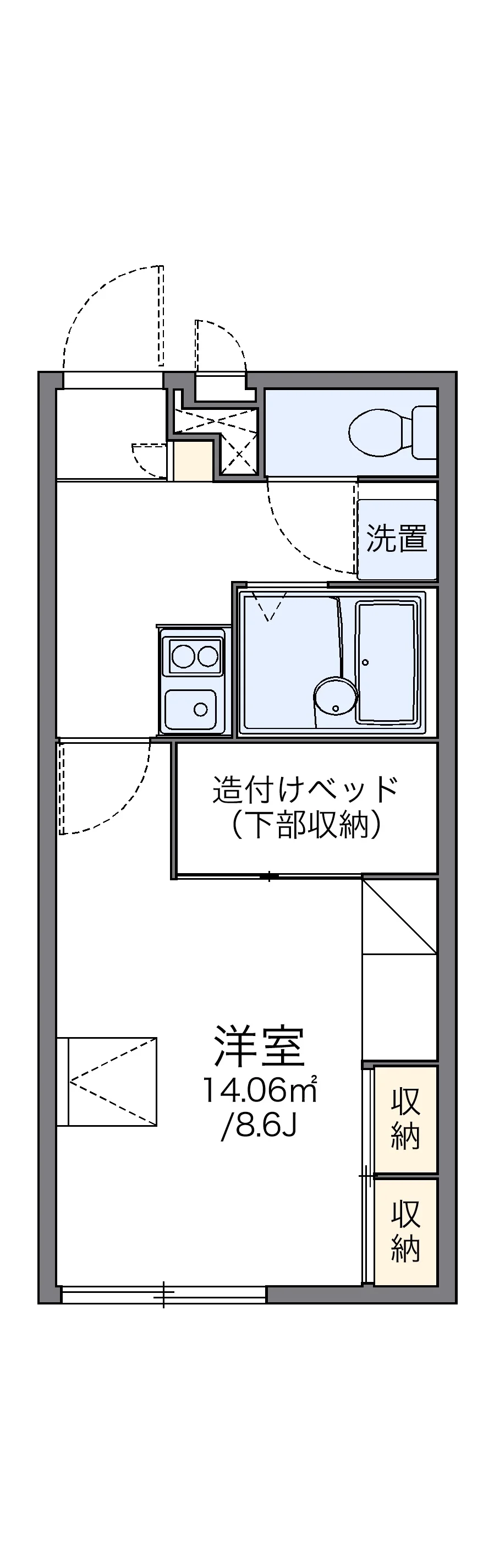 代表的な間取のため実際の間取とは異なる場合があります