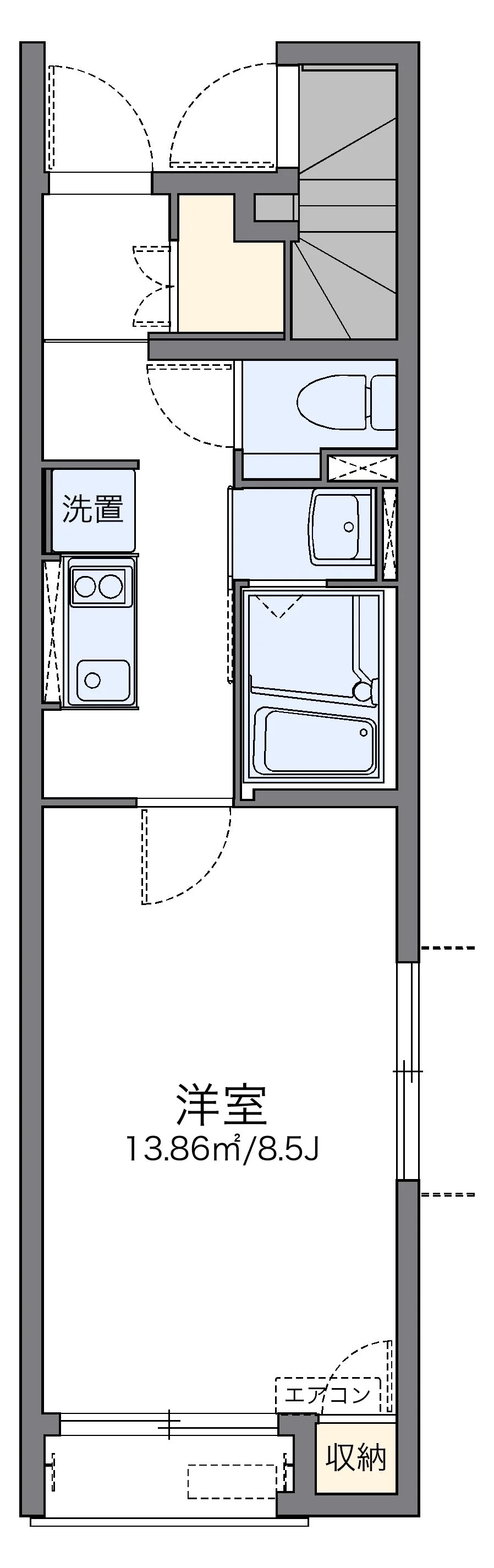 代表的な間取のため実際の間取とは異なる場合があります