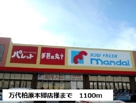 万代柏原本郷店様まで1100m