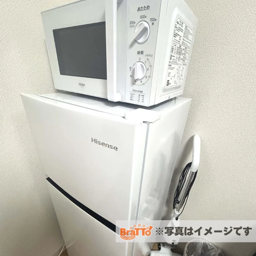 冷蔵庫・電子レンジ・ケトルも付いてます♪