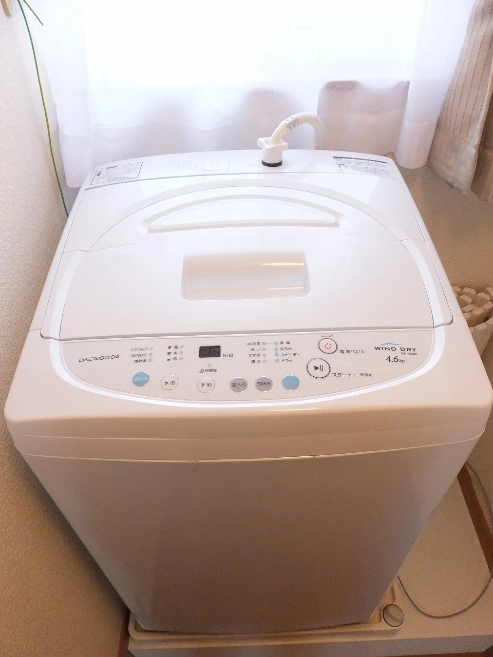 洗濯機も付いています