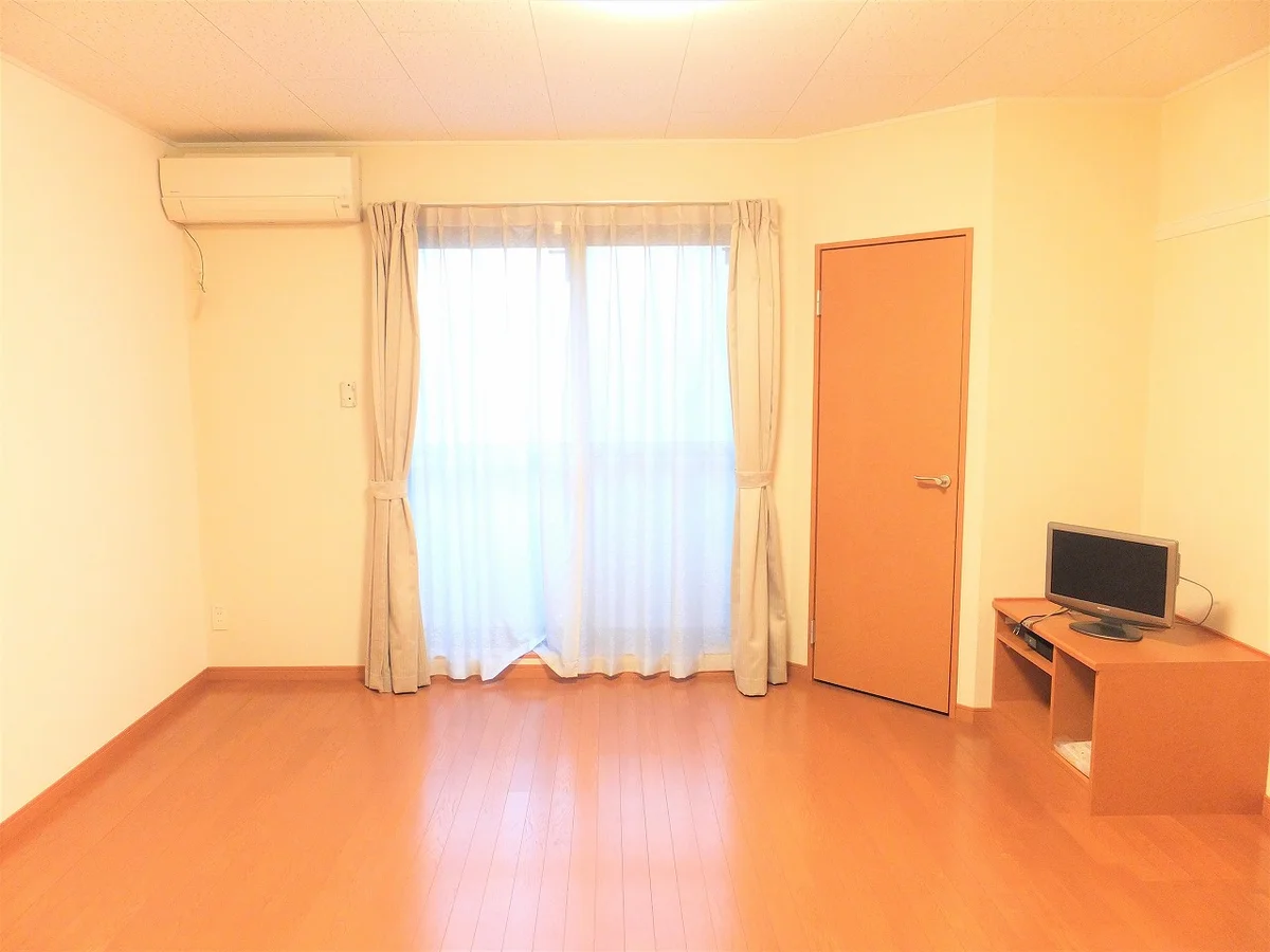 カーテンやテレビも備え付けです