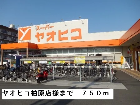 ヤオヒコ柏原店様まで750m